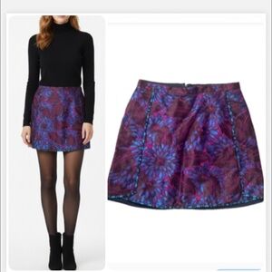 JCREW Festival Ready Floral Blue and Purple Mini Skirt
